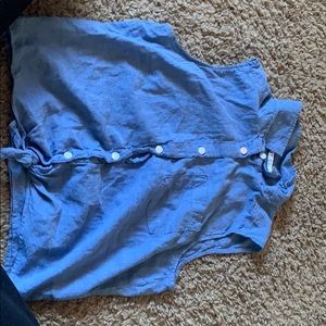 A hm blue non sleeve shirt